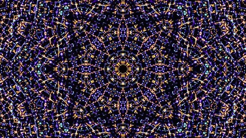 Abstract kaleidoscope shining beautiful red blue line smooth motion with shining light motion