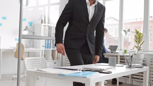 Man Starting Business Day