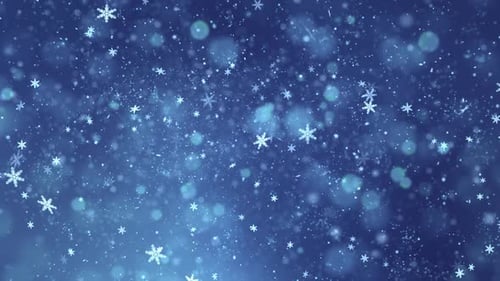 Elegant Falling Snowflakes Winter Holiday Celebration Background