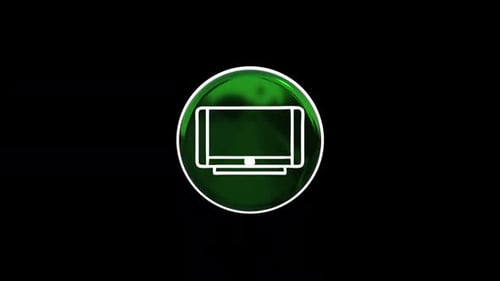 Modern 3D Rotating Monitor Icon Animation