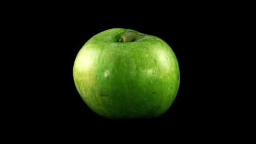 Apple auf schwarzem Hintergrund