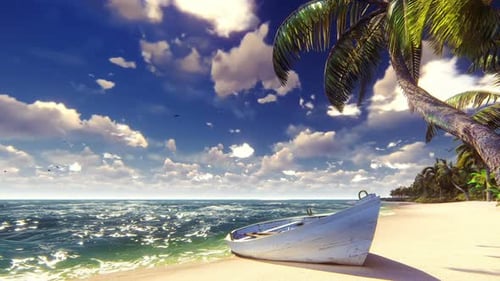 Strand mit Boot