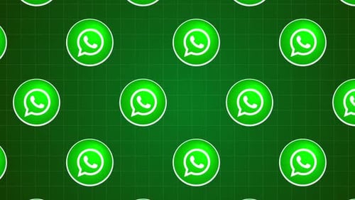 Seamless Looping WhatsApp Icons Social Media Background