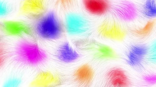 Abstract Colorful Fluffy Fur Motion Background