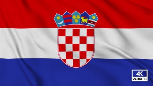 Realistic Waving Croatia Flag for National Identity and Travel
