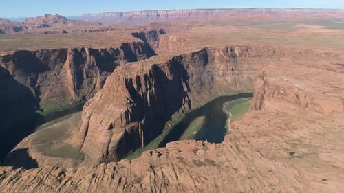 Aerial view of the Horseshoe Bend in Arizona