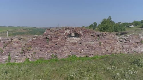 Aerial view of old walls