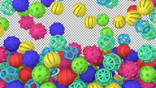 Falling Colorful Geometric Spheres Transition