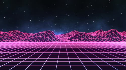 Gitter 80er Jahre Retro-Hintergrund 4K