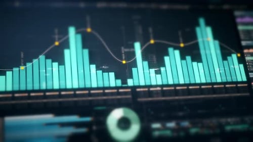 Animated Futuristic Digital User Interface Data Dashboard