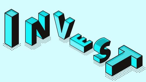 Geometric Isometric Invest Word Text Animation