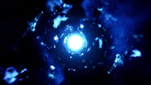 Abstract Blue Flame Energy Effect 4K 01