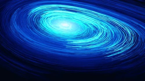 Abstract Blue Particle Vortex Loop Background