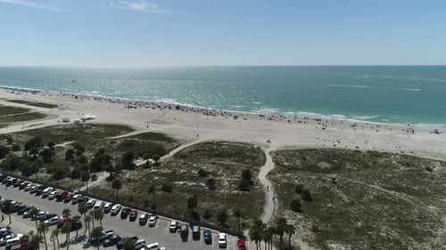 Aerial view of beach in Clearwater