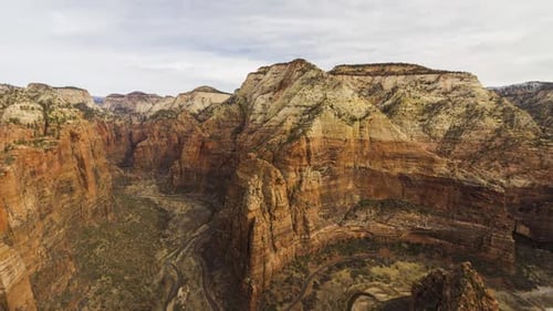 Zion Canyon From Top of Angels Landing. Utah, USA