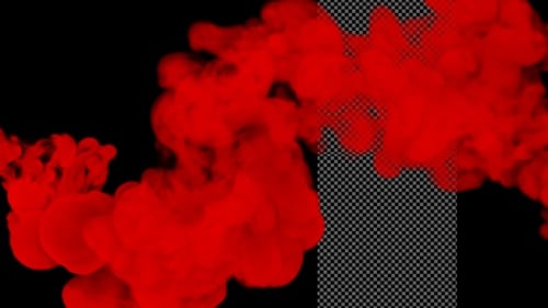 Abstract Red Fluid Smoke Reveal Transition