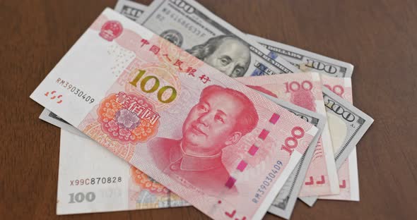 Counting RMB and USD banknote, Stock Footage ft. american & bank - Envato