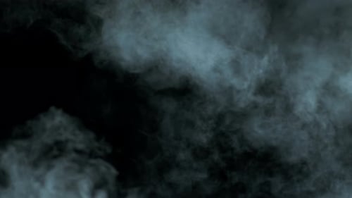 Abstract Smoke Swirls on a Black Background