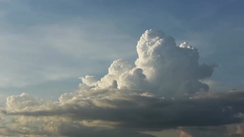 Time Lapse of Cumulus Clouds in Blue Sky