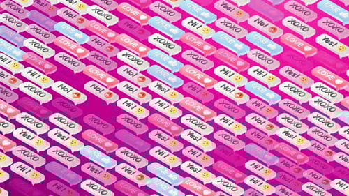 Animated Social Media Chat Bubbles Seamless Loop