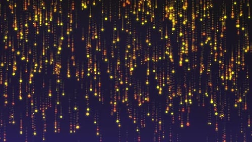 Glamorous gold shine particles on a black background