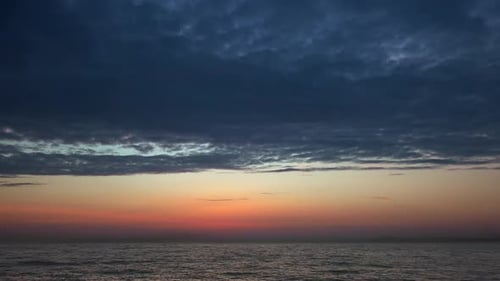 Cloudy Sky Before Sunrise on The Sea