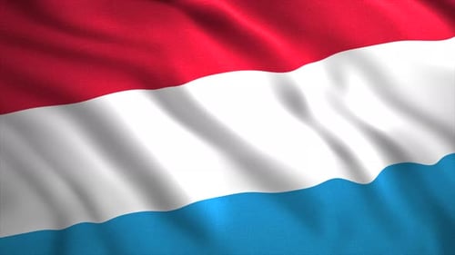 Luxembourg Flag Waving Seamless Loop Background