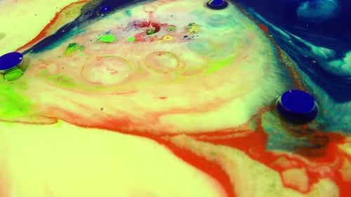 Abstract Footage of Colorful Fluid Mixing