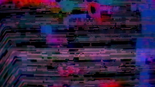 Vibrant Abstract Digital Glitch Effect Motion Background