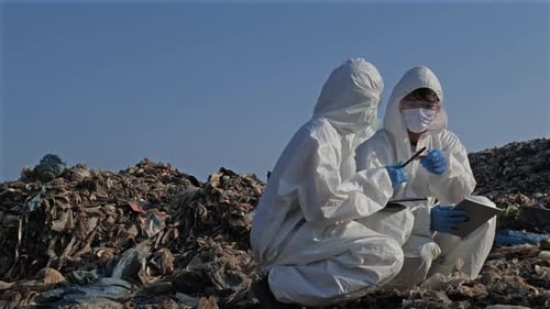 Scientists Examine Waste in Protective Hazmat Suits