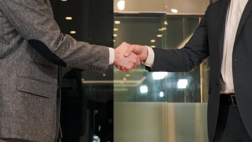Close Up Handshake Business People Partners