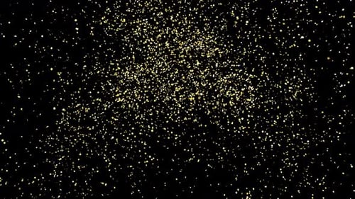 Golden Confetti Explosion Animated Overlay for Festive Events