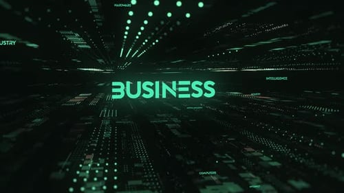 Negócios de palavra de dados digitais de ficção científica