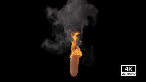 Bewegtes Feuer mit Rauchfluss