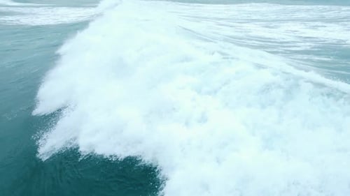 Clear Ocean Water Powerful Stormy Sea Waves Aerial View of Pure Water Texture Huge Waves and Sea