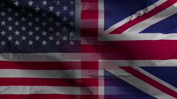 USA UK Flag Mix Textured Waving Background 4K, Backgrounds Motion ...
