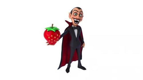 Fun 3D cartoon vampire with alpha
