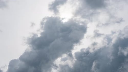 Dark Clouds Moving Across a Gray Sky