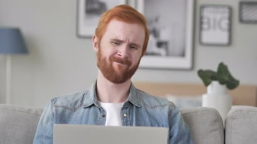 Frustrated Beard Man Reacting To Loss and Failure