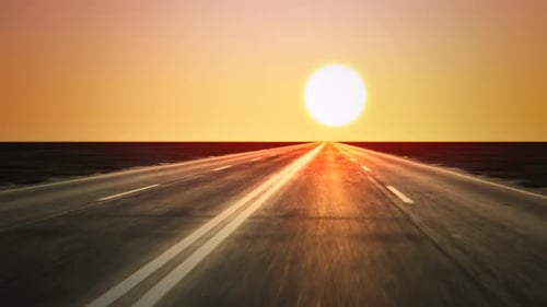 Endless road animation from the front of car view. Medium speed. Loopable. HD