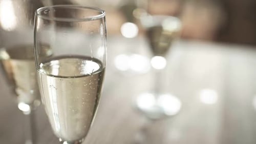 Sparkling Champagne in Flutes for Celebratory Occasion