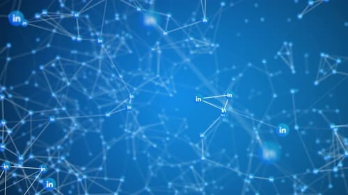 Linkedin Réseaux sociaux de style Plexus Réseau de données cloud, boucle fluide, vidéo 4K