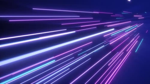 Glowing Speed Lines Futuristic Abstract Tunnel Animation