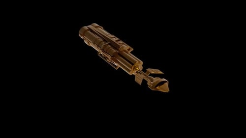 Defense spaceship crossing orbit