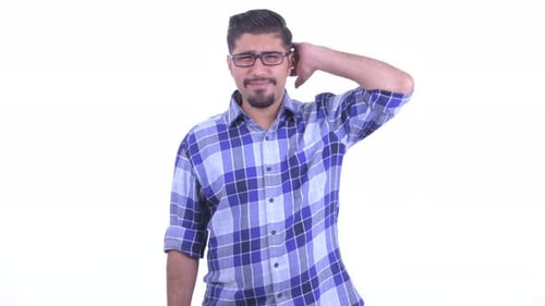 Man with Glasses Looks Confused Scratching Head