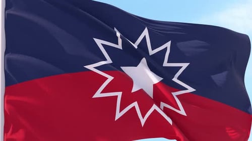 Wehende Juneteenth Flaggenschleife