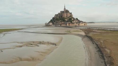 Mont Saint Michel, France Castle in Ocean Establisher