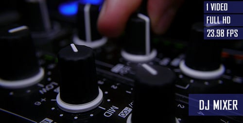 Hand Adjusting Audio Mixing Board Knob