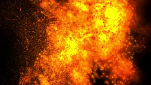 Abstract Fiery Particle Burst Transition Background Animation