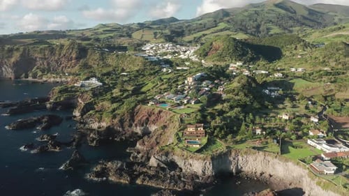 Drone View of the Residential Block of the Island